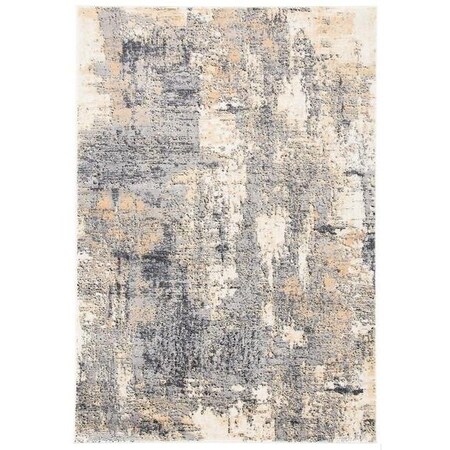 Safavieh 8 x 10 ft. Amelia 700 Contemporary Rectangle Power Loomed Rug Gray & Gold ALA777H-8